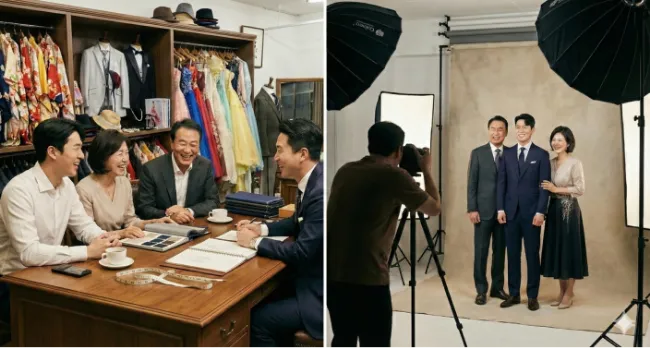 打ち合わせ・家族写真撮影