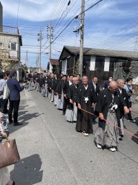 令和５年半田春の祭り潮干祭に紋付き袴の衣装提供した