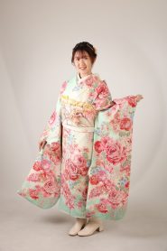 振袖にブーツを合わせた実際のコーディネート例