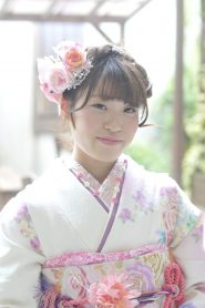 ブライダル小物も使った振袖コーデ