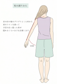裄の測り方画像