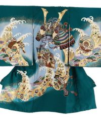 人気ナンバースリー！深緑地に兜と扇