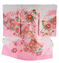 二番人気！白地にピンクの花柄