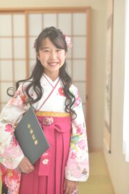 ハーフアップ小学生らしい可愛らしさを演出